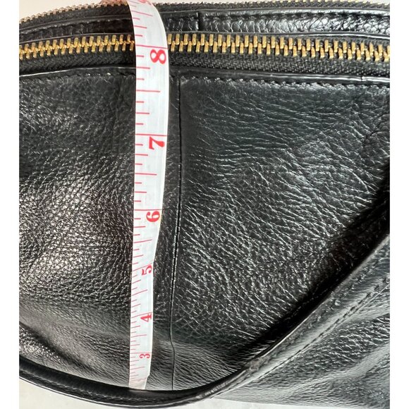 Coach Black Leather Double-Zip Satchel Cross Body Bag two Handles 2014 Madison - Picture 10 of 12